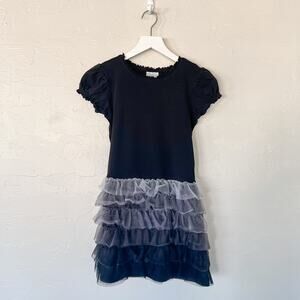 Hanna Andersson Black Ombre Tulle Dress size 140